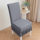 thumbnail image 1 of Xiao Hua Funda para Silla de Comedor Gris Oscuro - Juego de 2 Piezas, Talla Única Que Se Ajusta a Todos, Funda de Asiento con Respaldo Completo, Equipada con Falda Elástica, Adecuada para Banquetes, 1 of 5