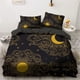 thumbnail image 1 of ed Black Bedding Set for Teens Duvet Cover Pillowcase x Bed Linen Gold Design, 1 of 5