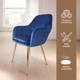 thumbnail image 3 of Pack 2 Poltronas Base Dorada Velvet Lux - Azul, 3 of 8