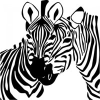 Rienda Libre Graphics - Decomural Two Zebras Safari Animals Ws-32746