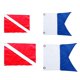 thumbnail image 2 of Bandera De Barco De Nailon De 4 Piezas, Marcador De Bandera De Buceo, Rojo Y Azul, 2 of 3