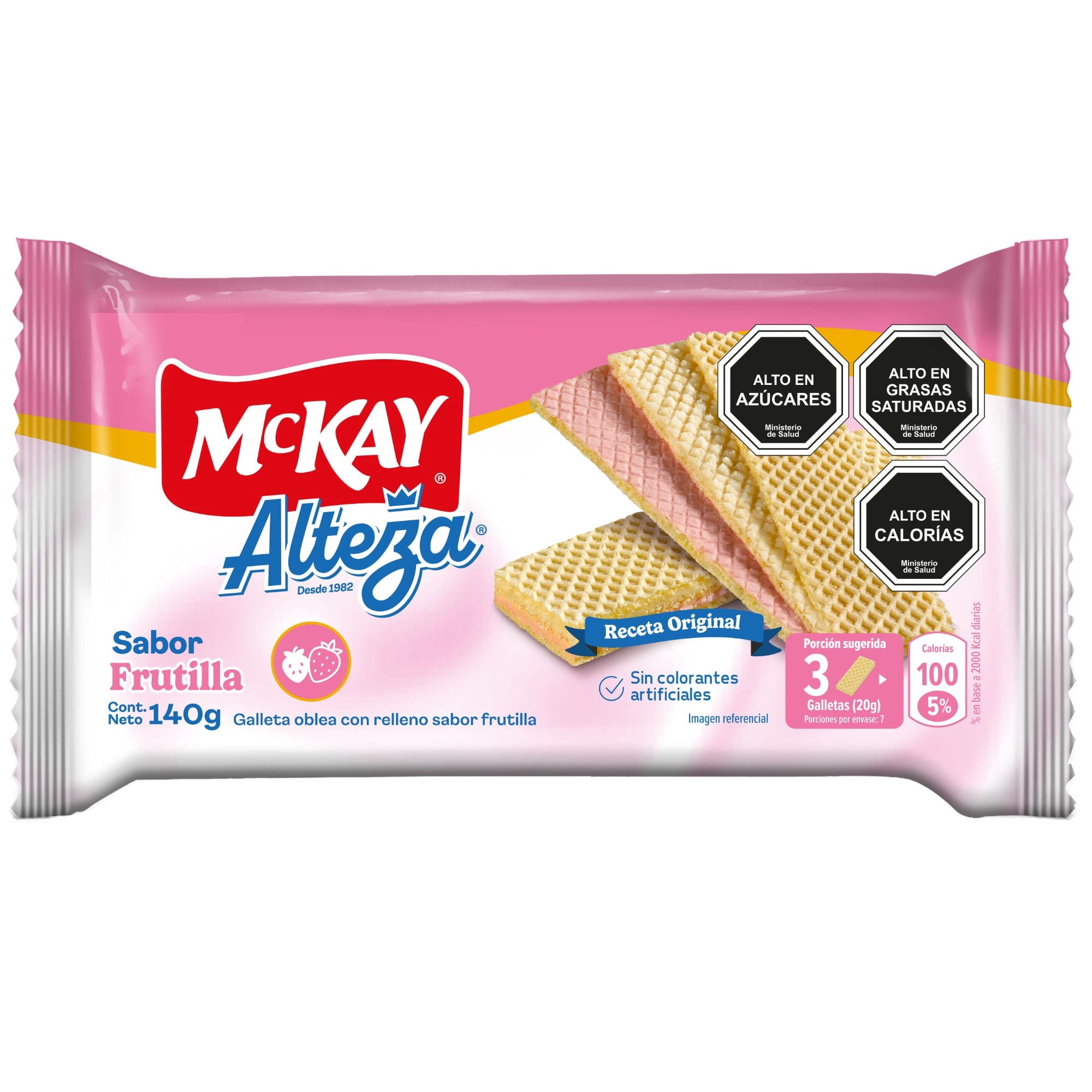 Galleta Oblea Alteza Frutilla Paquete 140 g McKay