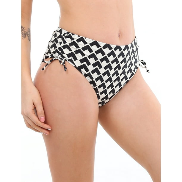 Bikini Calzón Cadera Ajustable Estampado Beige Xl