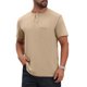 thumbnail image 4 of INSPIRE CHIC Camiseta Henley de Manga Corta con Bolsillo y Cuello Redondo para Hombre S Caqui, 4 of 6