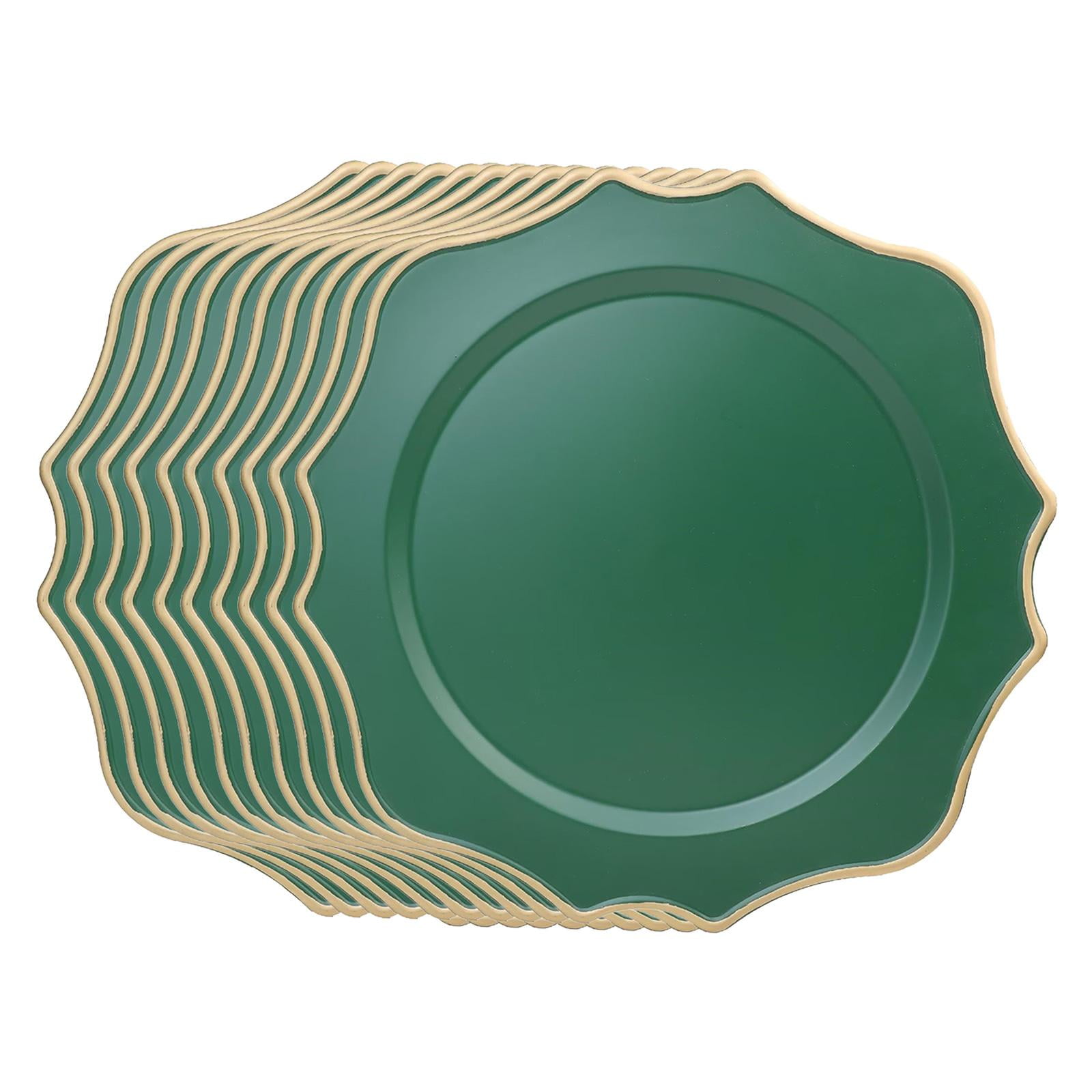 Bothyi - 10 Piezas Platos De Carga Platos De Cocina Duraderos Para Recepción Eventos Cocina Verde