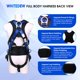 thumbnail image 3 of Arnés de Seguridad WHITEDEW con Cuerda de Seguridad de 2 m Azul, 59‑159 kg, 3 of 8