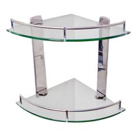 Genérico - Estante Organizador Baño Doble Triangular Vidrio Jhn