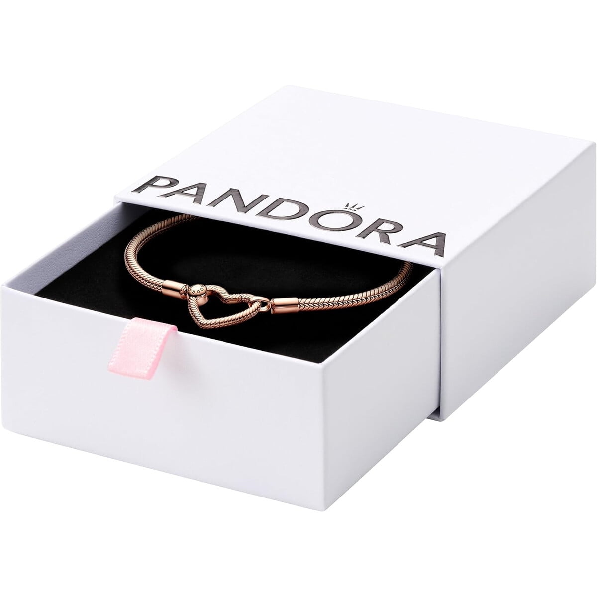 Pulsera Pandora Moments Cierre Corazón Oro Rosa