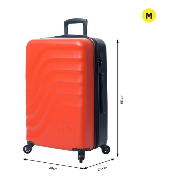 Maleta De Viaje Mediana 23 Kg Bazy 360 Rojo Totto Lider