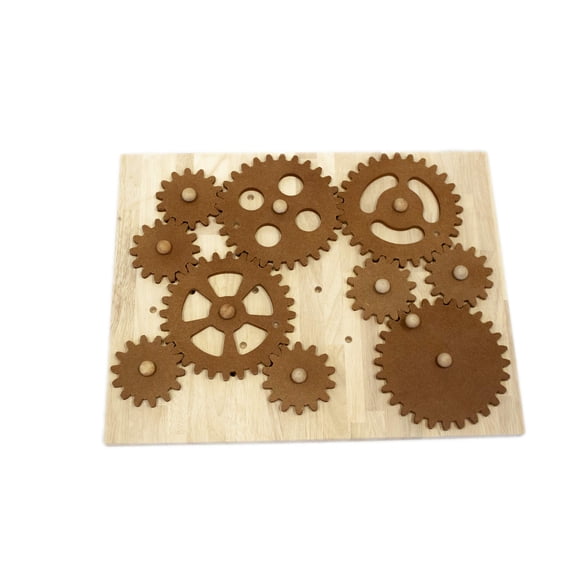 Set de construcción de engranajes QToys con placa de engranajes intercambiable