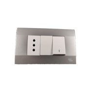 Art Dna - Interruptor 9/12 + Enchufe Simple 10A Plata K-P03