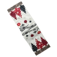 Magideal - De Mesa Navideño, Mantel Individual Reutilizable, Bufanda Decorativa Para Tocador, Decoración De Mesa De Comedor Para Aparadores De Estilo 33 Cm X 183 Cm