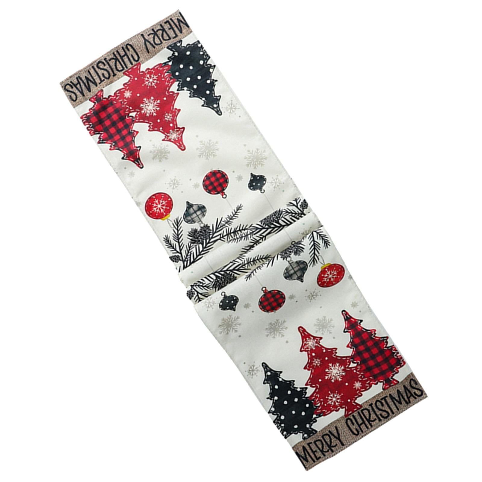 Magideal - De Mesa Navideño, Mantel Individual Reutilizable, Bufanda Decorativa Para Tocador, Decoración De Mesa De Comedor Para Aparadores De Estilo 33 Cm X 183 Cm