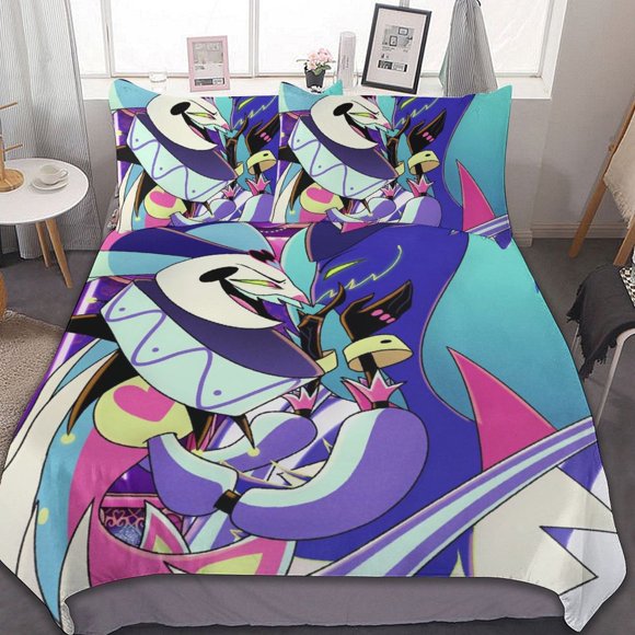 Animated Helluva Boss 3 Pieces Bedding Sets Soft Comforter Sets Decor Bedroom Gifts