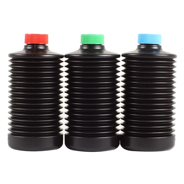 Botellas plegables de almacenamiento de productos químicos para cuarto oscuro eTone, 3 x 1000 ml