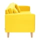 thumbnail image 3 of Sofa New Retro 3c + 2 Pouf Felpa 05 Amarillo, 3 of 6