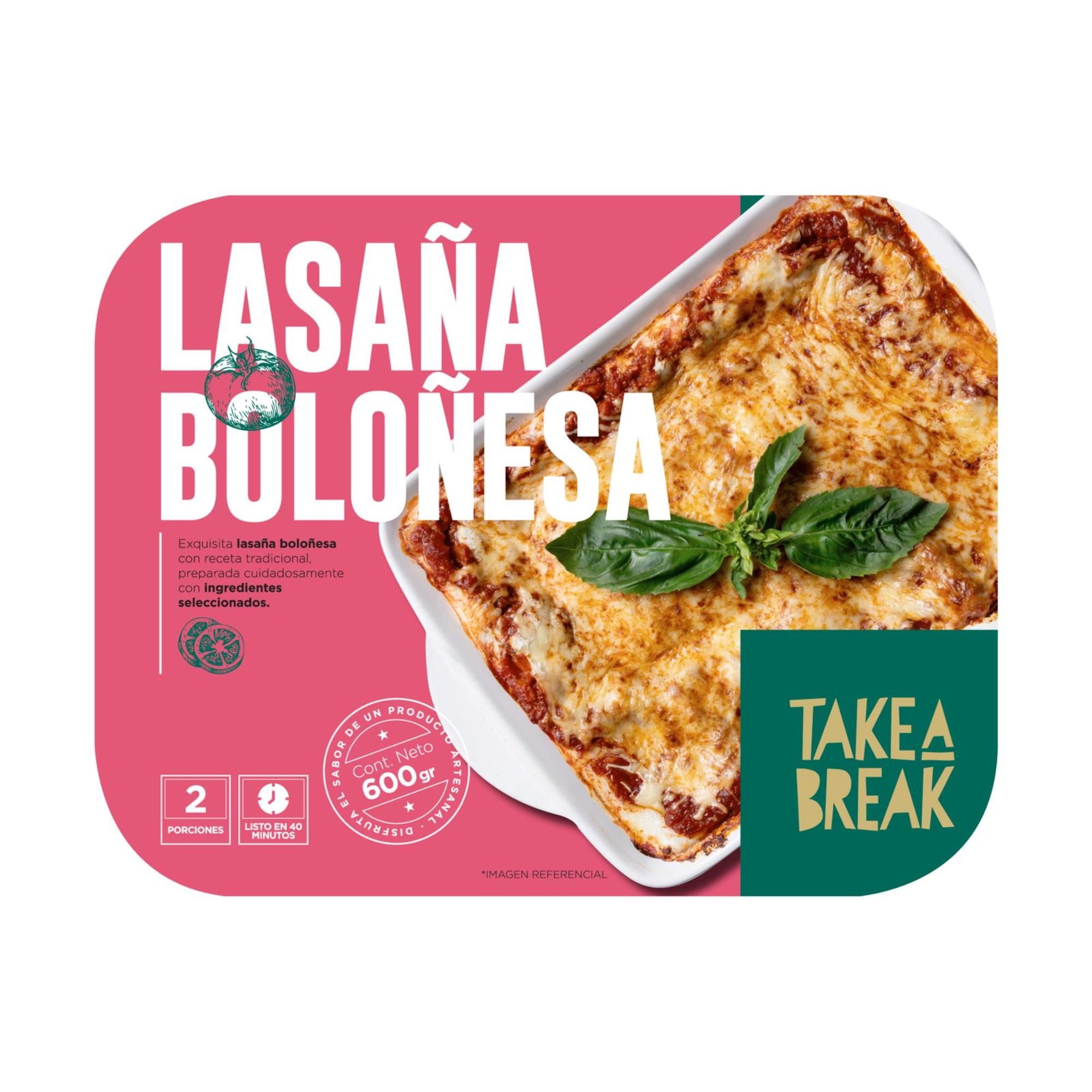 Lasaña Boloñesa 600 g Take A Break