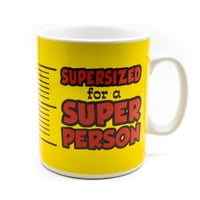 Estoykuku - Tazón Mug Xl Gigante Supersized Super Person 850 Ml