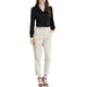 thumbnail image 2 of INSPIRE CHIC Camisa de Mujer Cuello Plano Mangas Largas Botones Abajo Oficina Camisa de Satén L Negro, 2 of 6