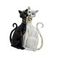 thumbnail image 4 of Figuras De Gatos En Pareja, Esculturas Modernas De Gatos Para Estantería, Armario O Sala De Estar, En Blanco Y Negro, 4 of 5