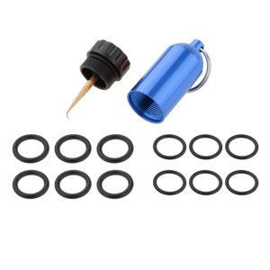 Ioensy - Mini Botellas De Cilindro De Buceo Con 12 Juntas Tóricas Kit De Reparación De Llavero De Buceo Azul
