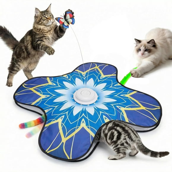 Juguete interactivo para gatos OPDEKEHA con doble varilla recargable