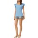 thumbnail image 2 of INSPIRE CHIC Blusa de Verano para Mujer de Vuelta a la Escuela con Cuello Cuadrado y Mangas con Volantes a Cuadros Azul Talla L, 2 of 6