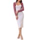 thumbnail image 2 of INSPIRE CHIC Chaquetas de Satén para Mujer para Vestido de Noche Chaqueta de Malla Abierta Elegante Bolero de Boda L Rosa Oscuro, 2 of 6