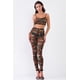 thumbnail image 3 of Conjunto de Top Corto sin Mangas de Malla Transparente Sexy y Leggings de Cintura Alta, 3 of 4