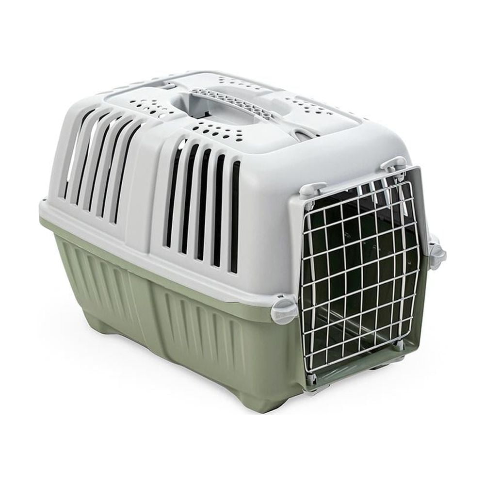 Mps - Jaula De Transporte Para Mascotas Pratiko 1 Pequeña Verde