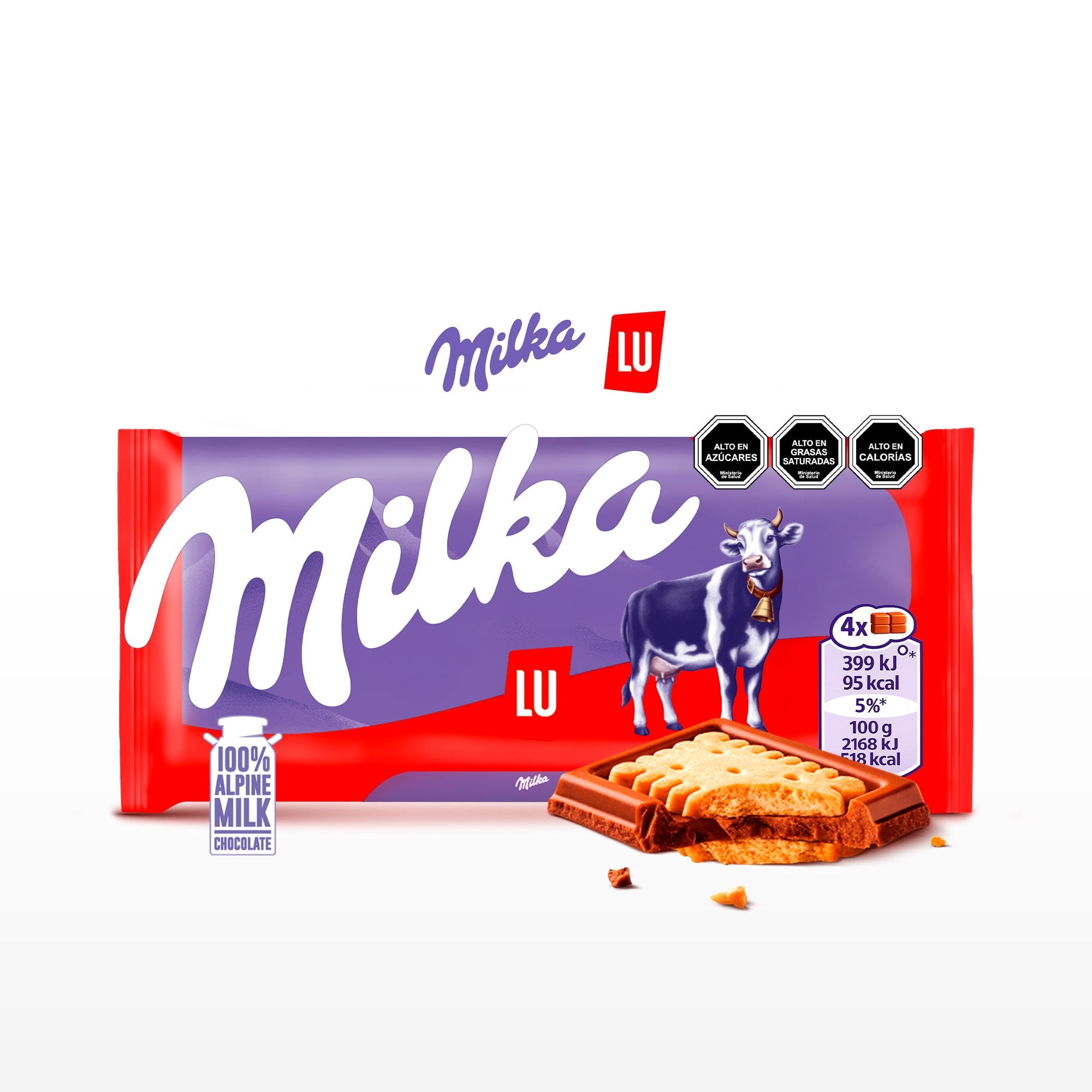 Chocolate Relleno Con Galleta 87 g Milka