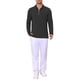 thumbnail image 2 of INSPIRE CHIC Camisas Polo Texturizadas para Hombre de Manga Larga con Cremallera Cuarto para Golf Talla S Negro, 2 of 6