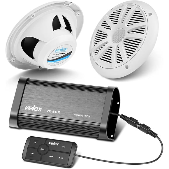 Amplificador Bluetooth Marino Velex VX502 180W Parlantes 6.5