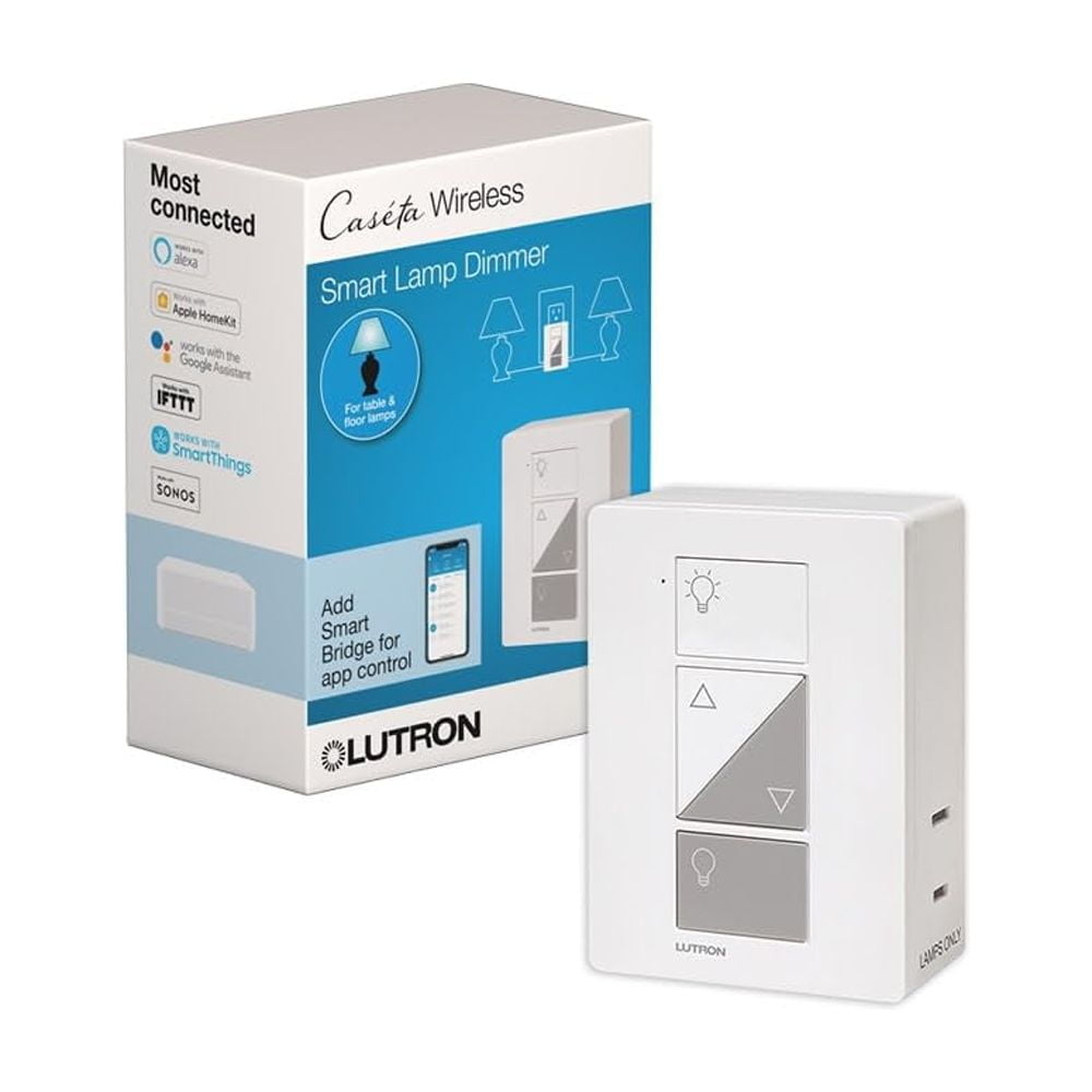 Interruptor Regulador De Intensidad De Lámpara Inteligente Lutron Caseta Plug-in Pd-3pcl-wh