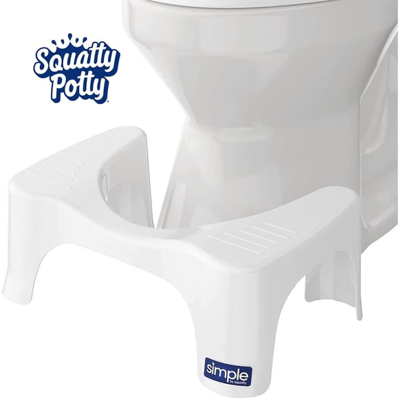 Taburete de inodoro en cuclillas con forma de orinal simple, curva para postura en el baño