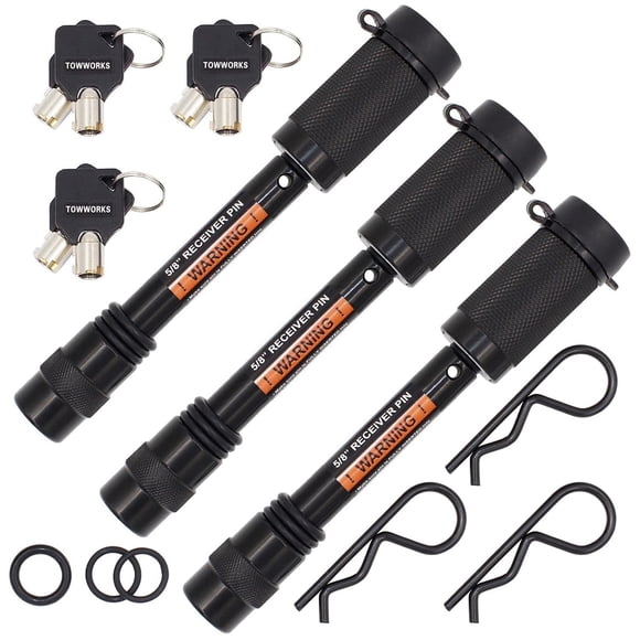 Candado para enganche TowWorks 5/8" juego de 3, llave única