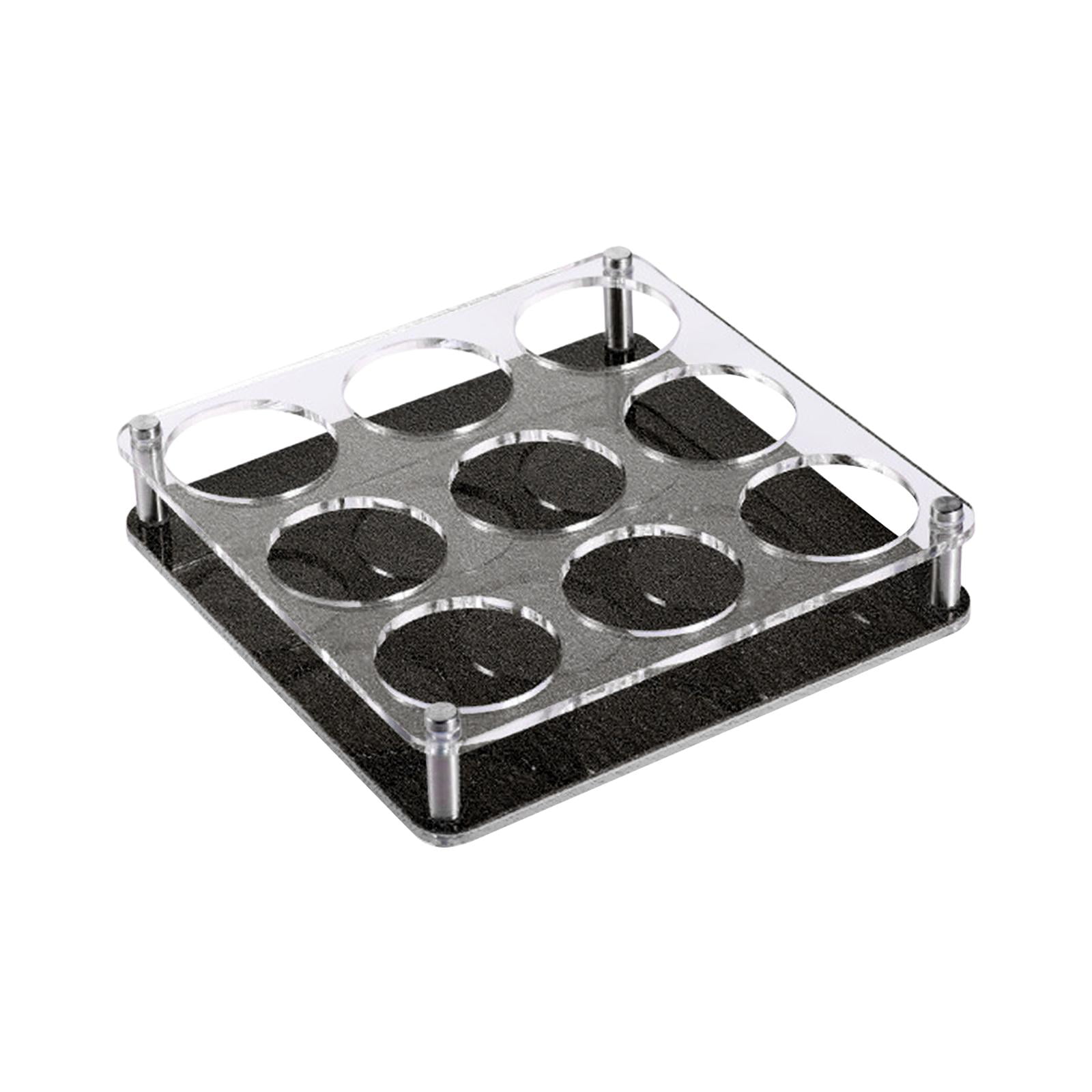 Magideal - Estante Para Copas De Vino, Taza De Café, Estante Para Tazas De Agua, Organizador De Exhibición Independiente Para Barware, Soporte Para Tazas De Cóct , 9 Hoyos Negro 9 Agujeros Negros