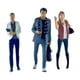 thumbnail image 3 of Figura De Personas A Escala 1/64, Figuras De Diorama, Gris Y Rosa, Blanco, 3 Uds., 3 of 3