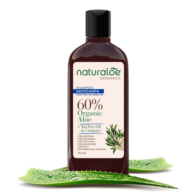 Shampoo Anticaspa Con Aceite De Tea Tree 350 ml Naturaloe