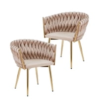 Habita2 Chile - Pack 2 Sitiales Queen Terciopelo - Beige