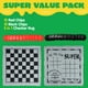 thumbnail image 2 of Giant Checkers Game JOYIN Vintage 3 en 1 con tapete reversible, 2 of 7