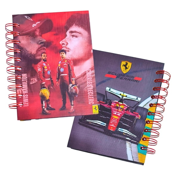 Mini Cuaderno Fórmula 1 Ferrari, Tamaño A6