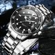 thumbnail image 3 of Reloj OLEVS negro plateado de acero inoxidable impermeable para hombre, 3 of 9