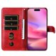 thumbnail image 5 of Funda tipo cartera para iPhone 16 con bolsillo con cremallera y ranuras para tarjetas – Función de soporte Rojo, 5 of 6