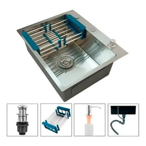 Beiti - Lavaplatos Handsink Sobrecubierta Acero 55X45Cm + Accesorios