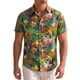 thumbnail image 1 of INSPIRE CHIC Camisa Hawaiana de Hombre de Manga Corta con Botones Florales Tropicales Casual de Verano para la Playa L Verde, 1 of 5