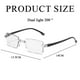 thumbnail image 3 of Gafas de presbicia con zoom inteligente y antiluz azul, sin marco y con doble luz para calle., 3 of 5