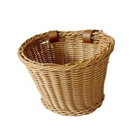 Magideal - Cesta De Bicicleta Para Niños Cesta De Bicicleta De Equilibrio Delantera Con Correas Ajustables Cesta De Bicicleta Para Niños Tejida Desmontable Decor