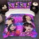 thumbnail image 1 of 3pcs Raindom Colorful Star Pattern Bedding Set Duvet Cover and Pillowcases, 1 of 5