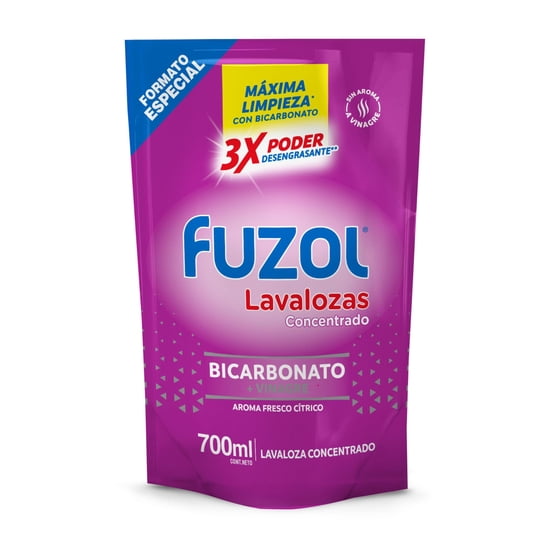 Lavalozas Líquido Vinagre Con Bicarbonato 700 ml Fuzol